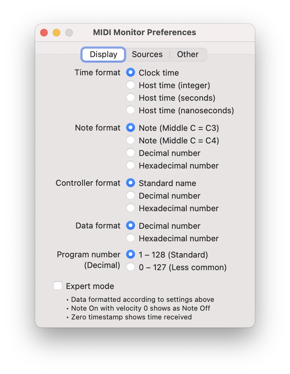 Display Preferences